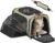 Petsfit Small Expandable Cat Carrier for Air Travel, Up to 9 lb | 16 x 10 x 9 in; sized for Alaska Airlines, with locking zippers, an interior safety tether and multi-side ventilation.