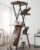 Modern Wood Cat Tree Tower for Indoor Cats Large Adult 67-in Tall | Heavy Duty XL Stable Wooden Cat Condo House Furniture with Multi-Level Spacious Perch Scratching Board Soft Washable Pads