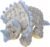 goDog Dinos Frills Squeaky Plush Dog Toy with Chew Guard Technology, Durable Fabric & Squeaker for Active Play, Gray, Large