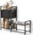 Lomivra Elevated Dog Bowl Stand with Toy Bin Basket, 4 Height Adjustable Raised Feeding Station Cabinet, Lifted Food and Water Bowl Holder, Pet Storage Organizer for Large Medium Small Dogs