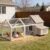 83″ L Large Chicken Coop and Run, Hen House with 4 Nesting Box Boxes, Rabbit Hutch Poultry Bunny Cage for 2-5 Chickens with 4 Perches, Removable Tray and Ramp