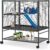 HABUTWAY 40”H Large Metal Rolling Ferrets Cage, 2-Tiers Small Animal Cages, Cage for Rats/Chinchillas, 0.5” Bar Spacing for Ferret,Small Animal Cage w/Removable Ramp & Platform