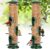 FEED GARDEN Metal Bird Feeder – 6 Port Tube Feeder for Outdoors, Heavy Duty Squirrel Proof with Metal Lid, Easy Fill & Clean, Weather Resistant, 13 Inch 2 Pack