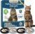 VICSOM Flea Collar for Cats, Flea and Tick Prevention for Cats, 4 Pack | 32 Months Total, Flea and Tick Treatment Collar For Cats And Kittens, Waterproof Adjustable Collars, Unscented, Black Grey