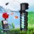 TARARIUM 20-75Gal U-V Aquarium Filter for Fish Turtle Tank, Auto-Timer Bulb | Bio Sponge+U-V Internal Filter, Clear Green Water, Green Killing, Aeration, Deodorize, Salt & Freshwater Crystal Clear,211GPH