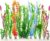 MyLifeUNIT Artificial Fish Tank Plants, 10 Pack Plastic Aquarium Plants Decorations