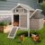 Chicken Coop Chicken House Outdoor with 2 Nesting Box, Wooden Hen Rabbit Pet House Hutch Poultry Cage with Removable Trays, Ramp (32″ L x 23.6″ W x 36.6″ H)