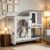 GUTINNEEN Wooden Duplex Rabbit Cage on Wheels with Chew-Proof Ramp, Grey | 4 mobile swivel casters, 2-story design, waterproof rain cover, 5 access doors, 2 sliding trays