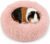Guinea Pig Bed for Small Animal for Dwarf Rabbits/Hamster/Hedgehog/Ferrets | 11.8 Inch Small Animal Beds Washable，Hideout Soft & Comfortable Donut Bed,Pink
