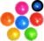 Novkin 6-Pack 3.5” LED Light-Up Squeaky Dog Toy Balls ，Durable Interactive Glow Fetch Toys for Aggressive Chewers，BPA Free Non-Toxic, Spiky Puppy Chew Balls