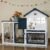 FunXplore Bunny Hutch Indoor Outdoor Rabbit Cage with Weatherproof Roof | Chicken Coop Animal House, Wire Floor, Pull-Out Tray, Chew-Resistant Ramp & Entrance, Openable Waterproof & UV-Resistant Roof