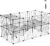 SONGMICS Pet Playpen, Small Animal Playpen, Rabbit Guinea Pig Cage, Zip Ties Included, Metal Wire Apartment-Style Two-Story Pet Premium Villa for Bunnies Puppies, Indoor Use, Black ULPI02H