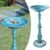 26.6″H Cast Iron Pedestal Bird Bath,Metal Birdbath for Outdoors (Blue) | Bird Bath for Outside,Tall Bird Baths,Bird Feeder Seed Tray for Garden Yard Decor