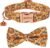 ADOGGYGO Halloween Dog Collar with Bow, Pumpkin Bat Dog Bow Tie Collar, M