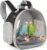 Small Bird Travel Backpack Carrier Cage, Backpack to Transport Backpack Carrier with Metal Tray Stand Perch for Parakeet Cockatiel Budgies Vet Carry Book Bag Black