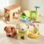 Tiny Land Wooden Dollhouse Animal Set for Toddlers, Dollhouse Accessories | Dolls House Furniture Sets for Toddlers, Montessori Pretend Play Family Pets Set Toys, Gift for Kids Age 3+