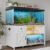 55-75 Gallon Fish Tank Stand with Power Outlet, Led Light, Heavy Duty Aquarium Stand with Cabinet for Fish Tank Accessories Storage, Shelf, for Turtle Tank, Reptile Terrarium, 1100 LBS (White)