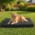 Outdoor Dog Bed Large Sized Dog, Waterproof Extra Large Dog Bed, 44x32x3.5 Inch, Orthopedic Dog Bed with Removable Washable Cover, Rectangle Egg Crate Foam Pet Bed for Outside, Dark Grey