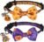 PTDECOR Halloween Cat Collars with Bow, Orange Purple Pumpkin Pet Collar