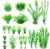 MyLifeUNIT Aquarium Plants, 20 Pack Artificial Fish Tank Plants for Aquarium Decorations (Green)