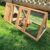 Rabbit Hutch Outdoor Chicken Coop Run A-Frame Bunny Cage Wooden Quail Cage w/ 2 Door & Ventilated Wire Fence Small Animal Cage for Garden Backyard Farms 47 x 18 x 19.5 in