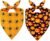 2 Pack Halloween Dog Bandanas, Pumpkin Spider Web Triangle Scarves