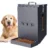 Large Stainless Steel Hanging Dog Bowl Feeder for Crate Cage – No Spill Pet Food Dispenser