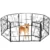 JHK Metal 8 Panels Dog Playpen Pet Fence 24 Inch to 32 Inch Foldable Large Dog Puppy Exercise for Yard Gate Camping Outdoor